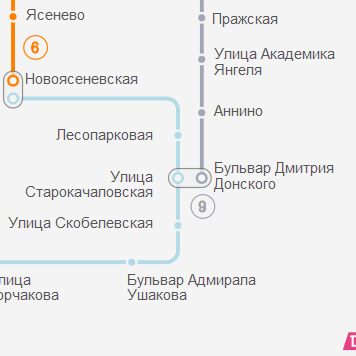 Станция метро Улица Старокачаловская