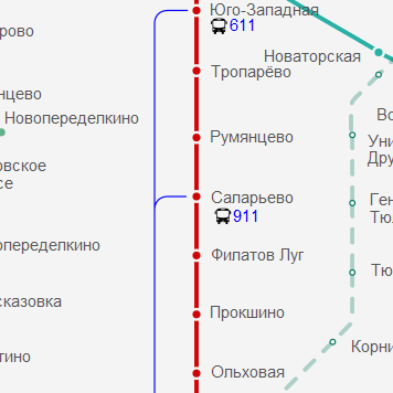 Метро Саларьево на карте Москвы