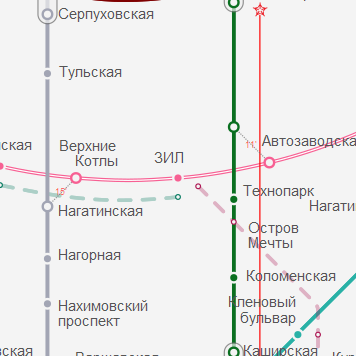 Станция «ЗИЛ» МЦК На Схеме Метро Москвы